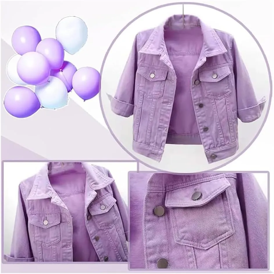 3/4 Sleeve Short Denim Jacket Plus Size,Jeans Jackets for Women 2024, Lapel Button Down Casual Jean Jackets
