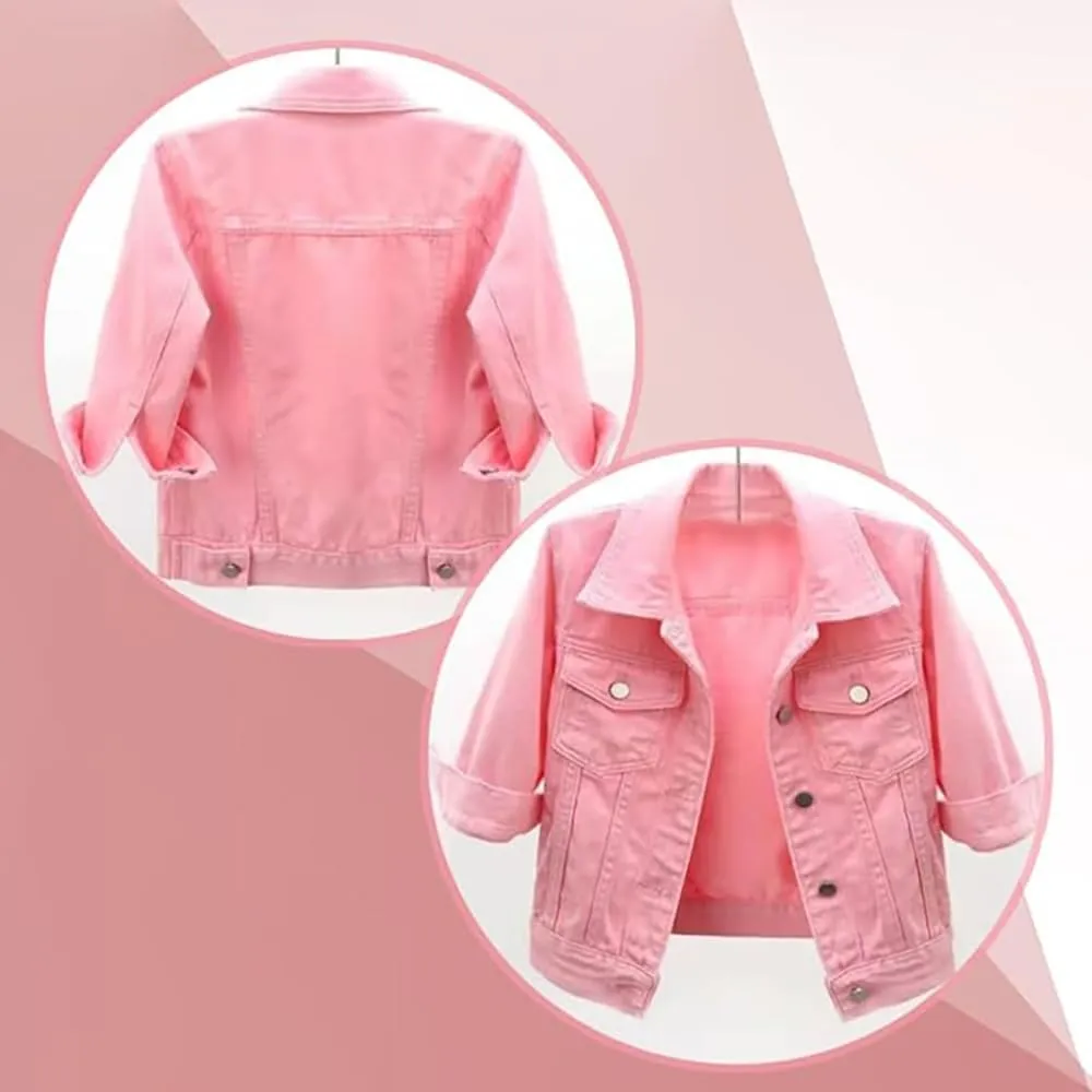 3/4 Sleeve Short Denim Jacket Plus Size,Jeans Jackets for Women 2024, Lapel Button Down Casual Jean Jackets