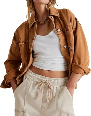 ALSOGO Women's Denim Jackets Button Up Long Sleeve Trendy Trucker Jackets Classic Jean Coats 2023 New
