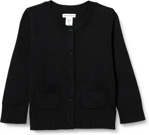 Amazon Essentials Girls and Toddlers' Uniform Slim Fit Cardigan Sweater