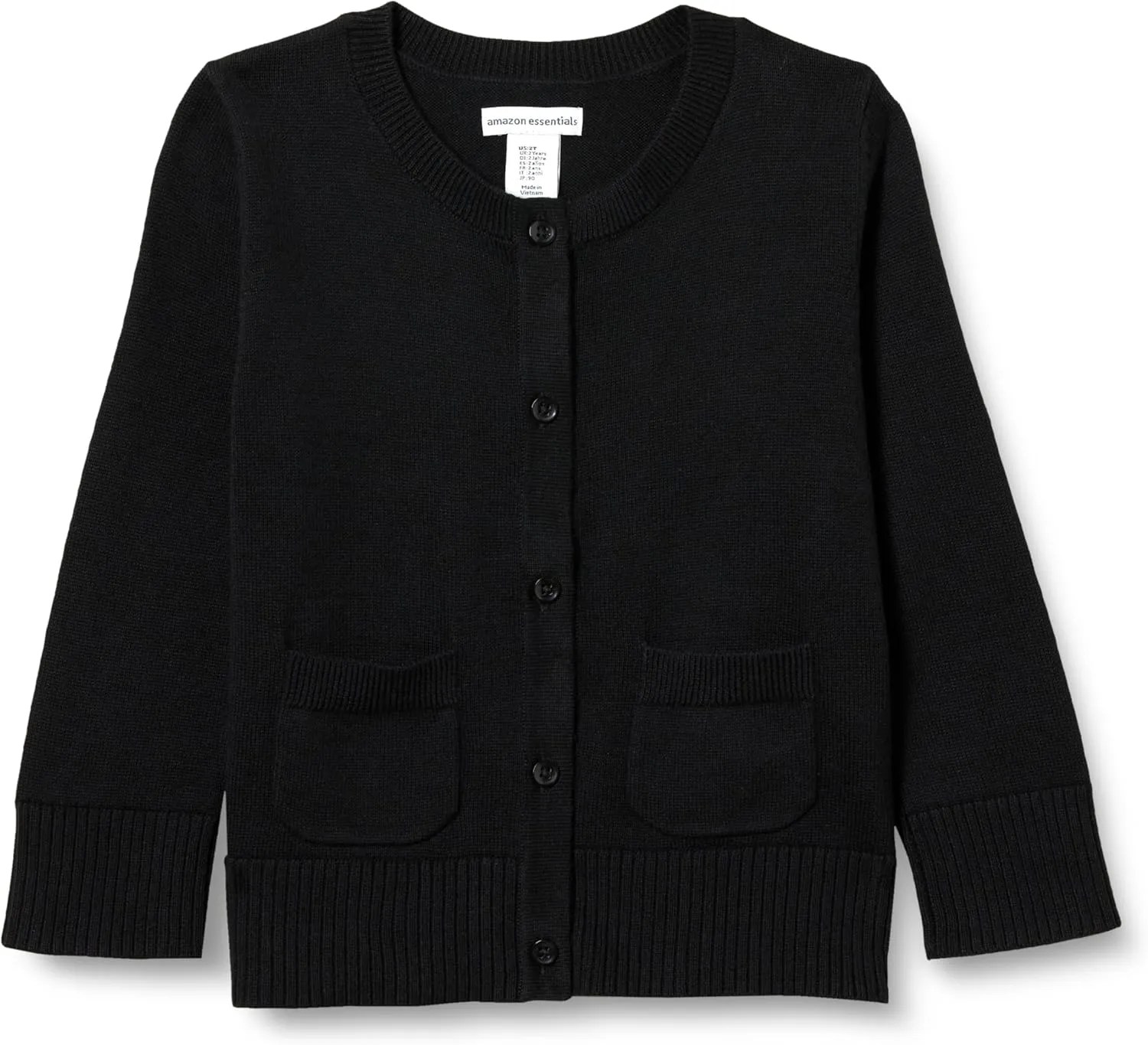 Amazon Essentials Girls and Toddlers' Uniform Slim Fit Cardigan Sweater