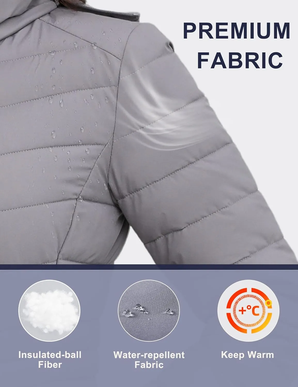 ANOTHER CHOICE Womens Packable Puffer Jacket, Lightweight Puffer Coat with Hood Winter Puffy Jacket for Women