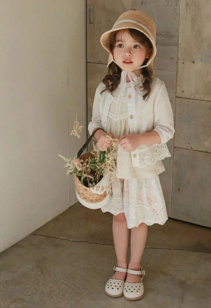 Baby Toddler Girls Cardigan Sweater Infant Bolero Shrug Kids Long Sleeve Button Closure Lace Dress Up Jacket Tops