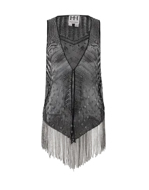 Beaded Fringe Vest