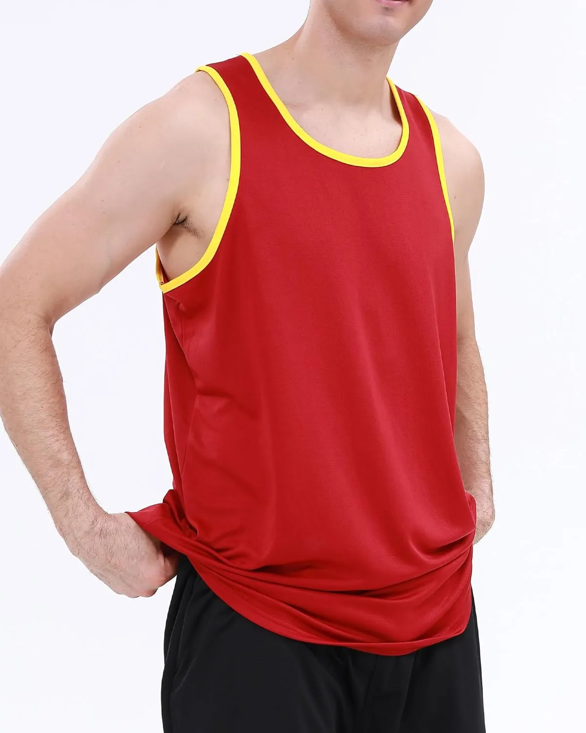 BOOMCOOL 5 Pack Men's Quick Dry Workout Tank Top Gym Muscle Tee Fitness Bodybuilding Sleeveless T Shirt Training