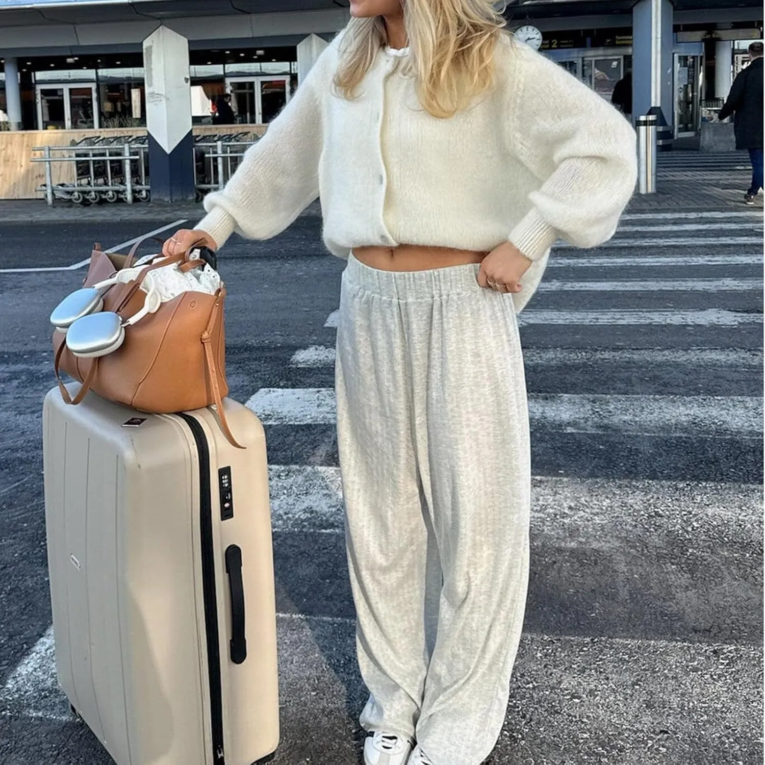 Cardigan Sweaters for Women Y2k Long Sleeve Button Down Knit Cardigans Casual Knit Pullover Fall Outfits Tops