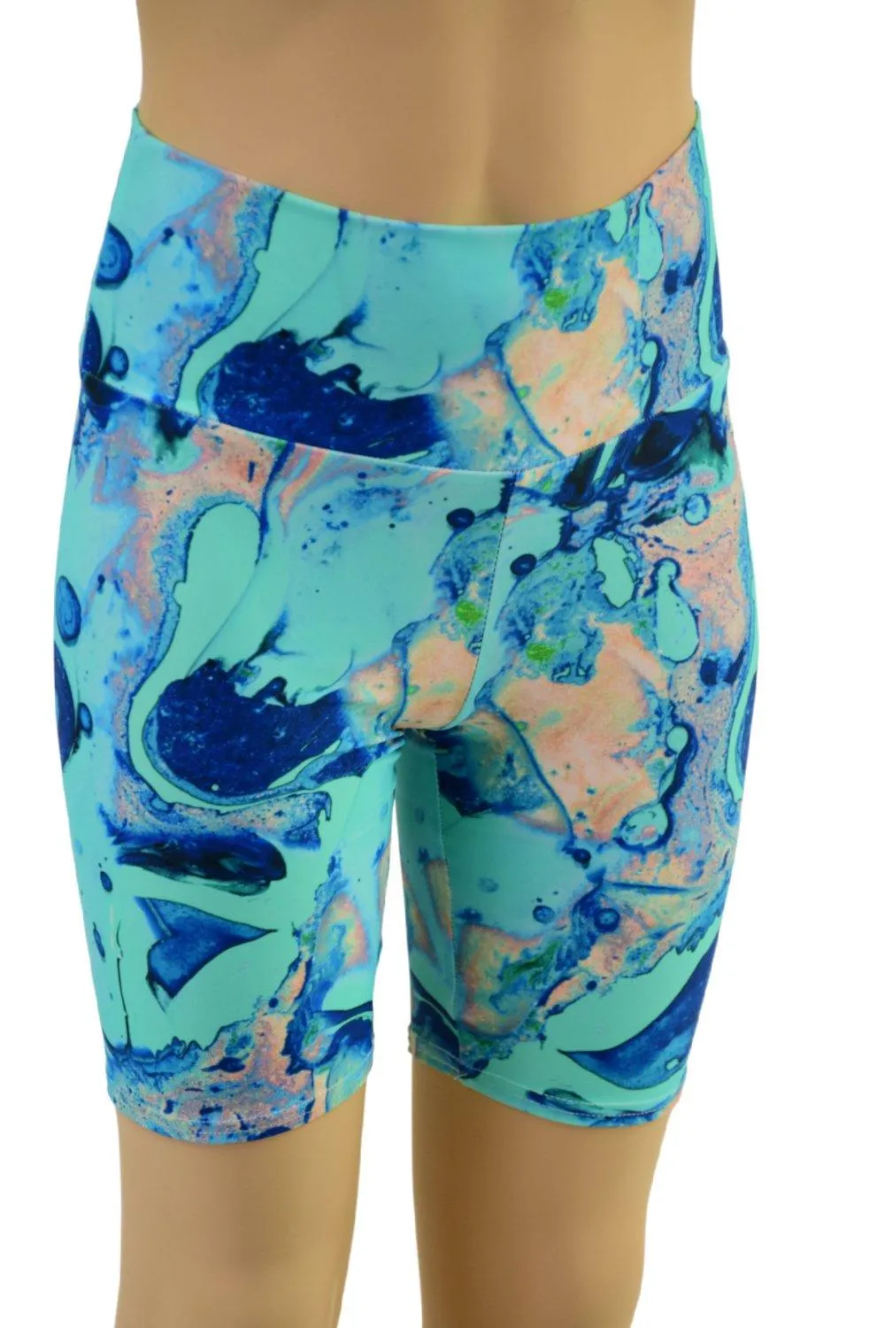 Childrens Unisex Bike Shorts in Lapis Lagoon