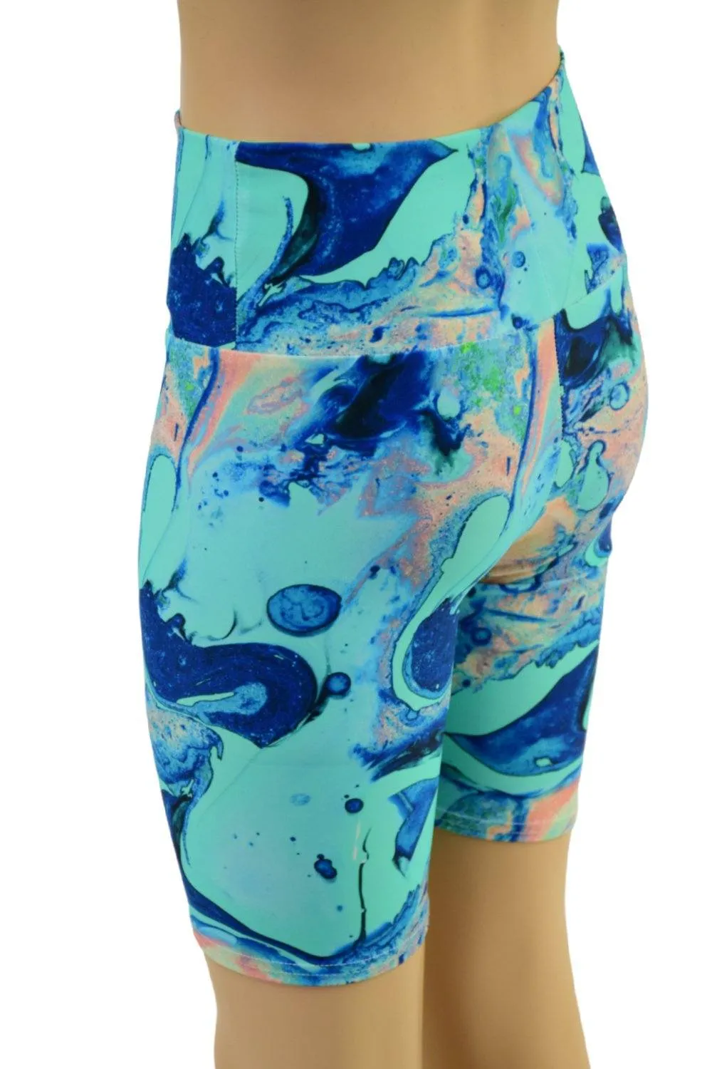 Childrens Unisex Bike Shorts in Lapis Lagoon