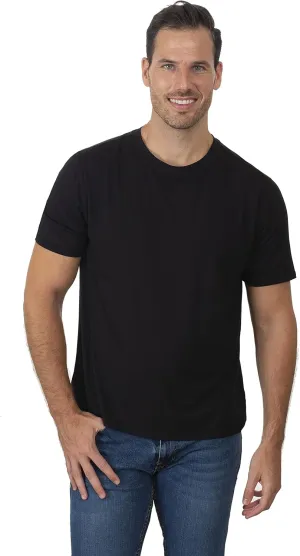 Chill Boys Soft Viscose from Bamboo T-Shirt for Men with Short Sleeve - Plain T-Shirt with Cool Performance and Crew Neck Tee