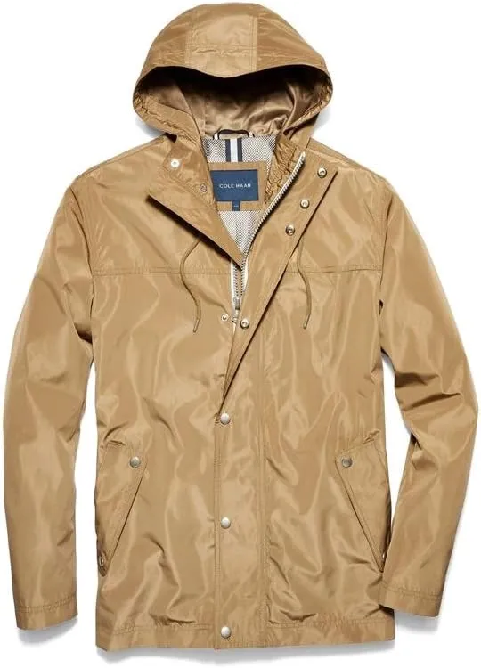 Cole Haan Men's Hooded Rain Jacket