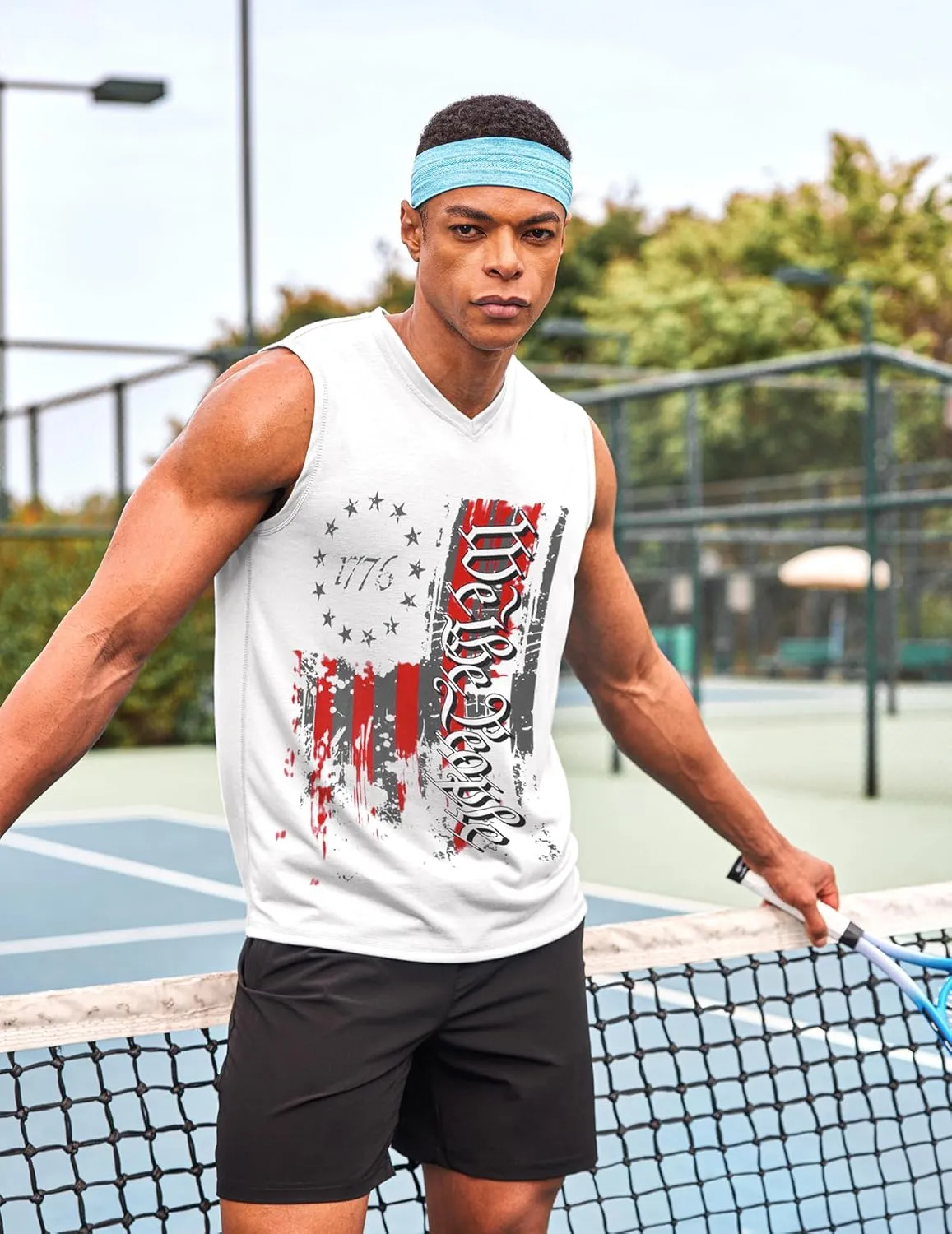 COOFANDY Men's 3 Pack Workout Tank Tops Gym Sleeveless Shirts V Neck Bodybuilding Muscle Tee Shirt