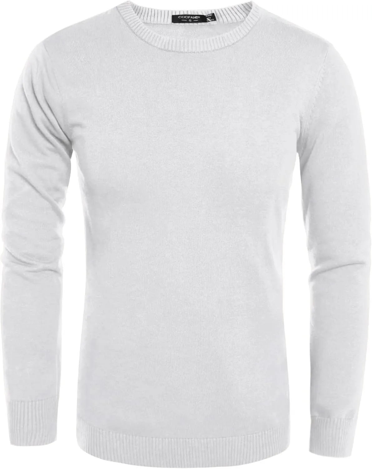 COOFANDY Men's Crew Neck Sweater Slim Fit Lightweight Sweatshirts Knitted Pullover for Casual Or Dressy Wear
