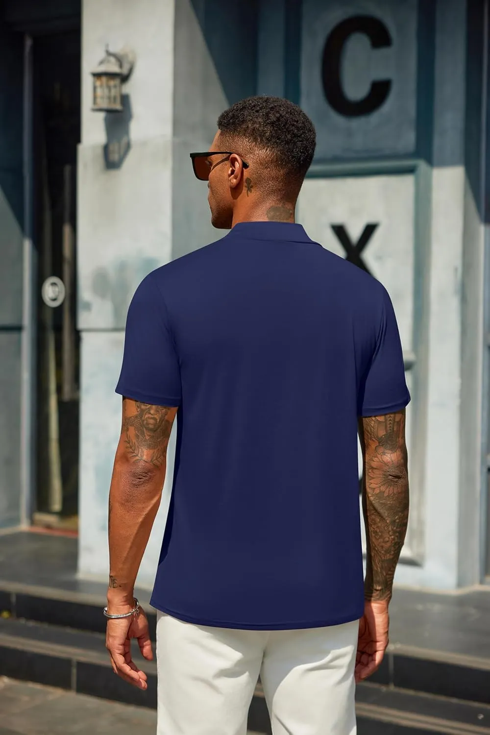 COOFANDY Men's Mock Turtleneck T Shirt Short Sleeve Slim Fit Basic Casual Undershirt Solid Color Pullover Tee
