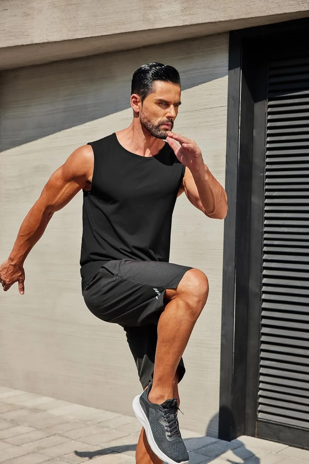 COOFANDY Men's Workout Tank Tops 1/2 Pack Dry Fit Sleeveless Muscle Gym Shirts Stretch Bodybuilding Tee