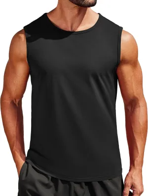 COOFANDY Men's Workout Tank Tops 1/2 Pack Dry Fit Sleeveless Muscle Gym Shirts Stretch Bodybuilding Tee