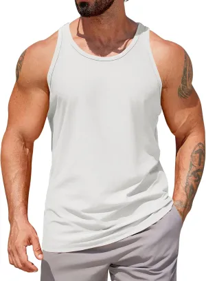 COOFANDY Men's Workout Tank Tops 2 Pack Y Back Sleeveless Shirts Gym Muscle T Shirt Bodybuidling Athletic Stringer Tee