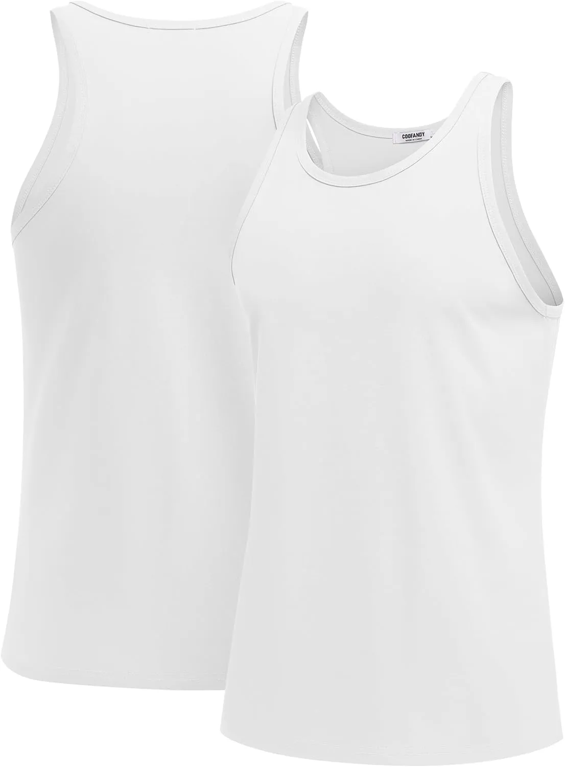 COOFANDY Men's Workout Tank Tops 2 Pack Y Back Sleeveless Shirts Gym Muscle T Shirt Bodybuidling Athletic Stringer Tee