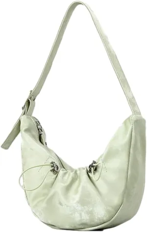 Crescent Bag Shoulder Bag for Women Dumpling Bag Trendy Bag Pleated Drawstring Bag Hobo Bag Lightweight Handbags