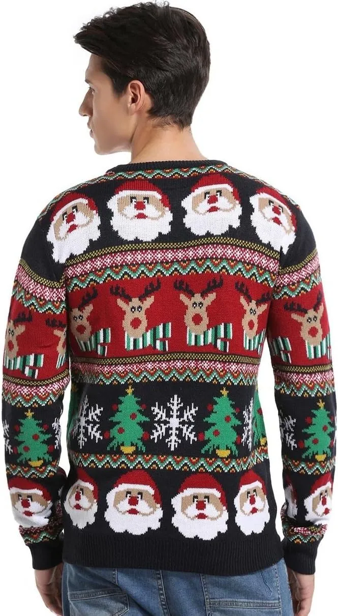 *daisysboutique* Men's Holiday Reindeer Snowman Santa Snowflakes Sweater