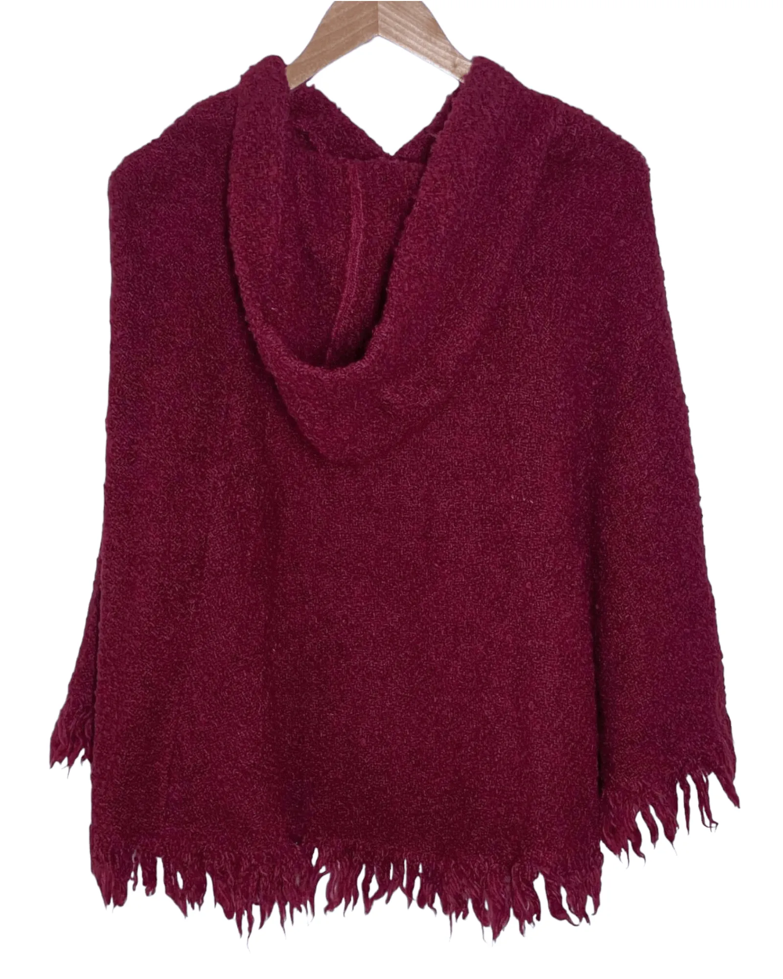 Dark Winter Wool Hooded Cape