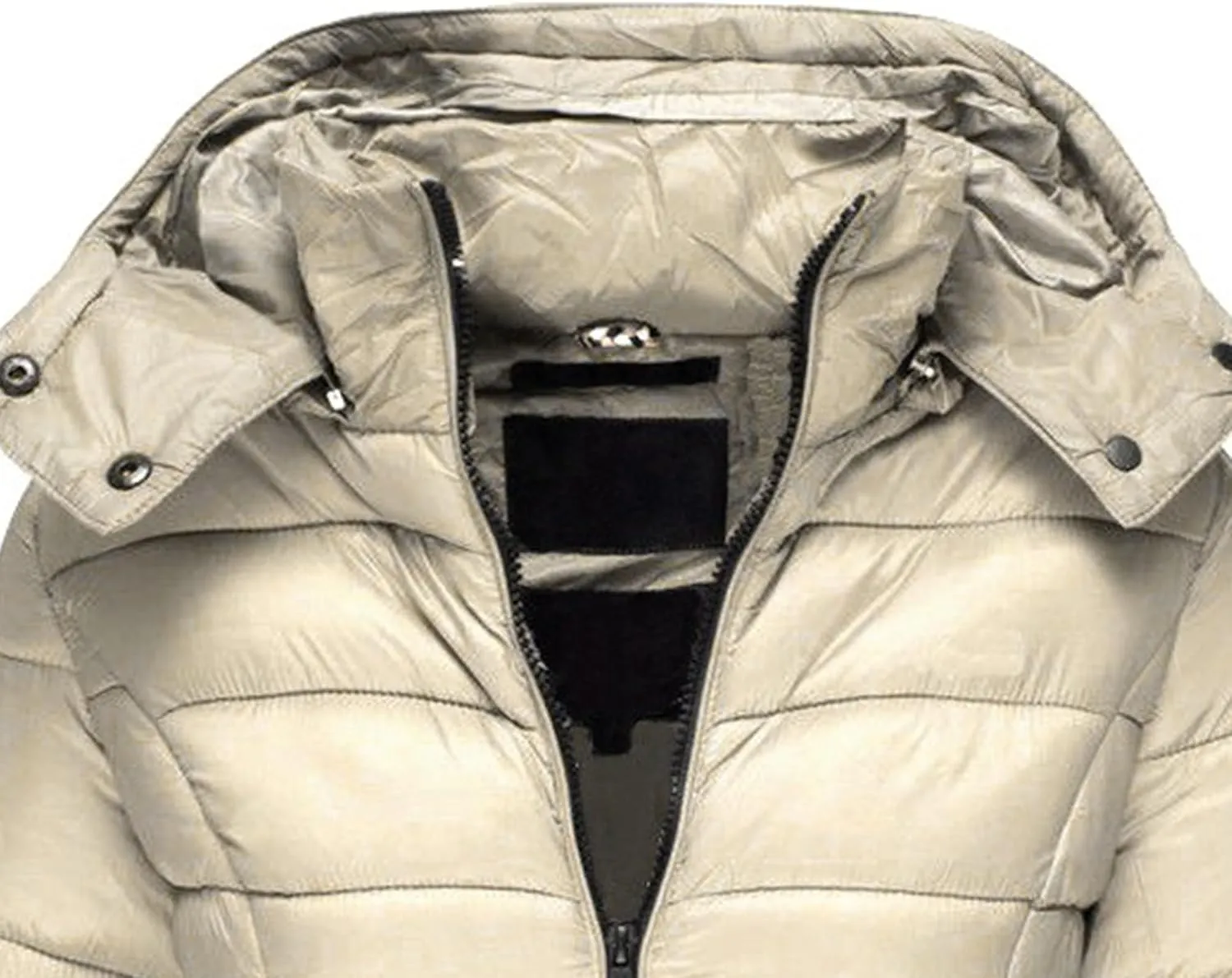 DGHM-JLMY 2 Pack Women's Warm Mid Long Down Jacket Quilted Lightweight Puffer Jacket Packable Hooded Slim Fit Puffer Coat