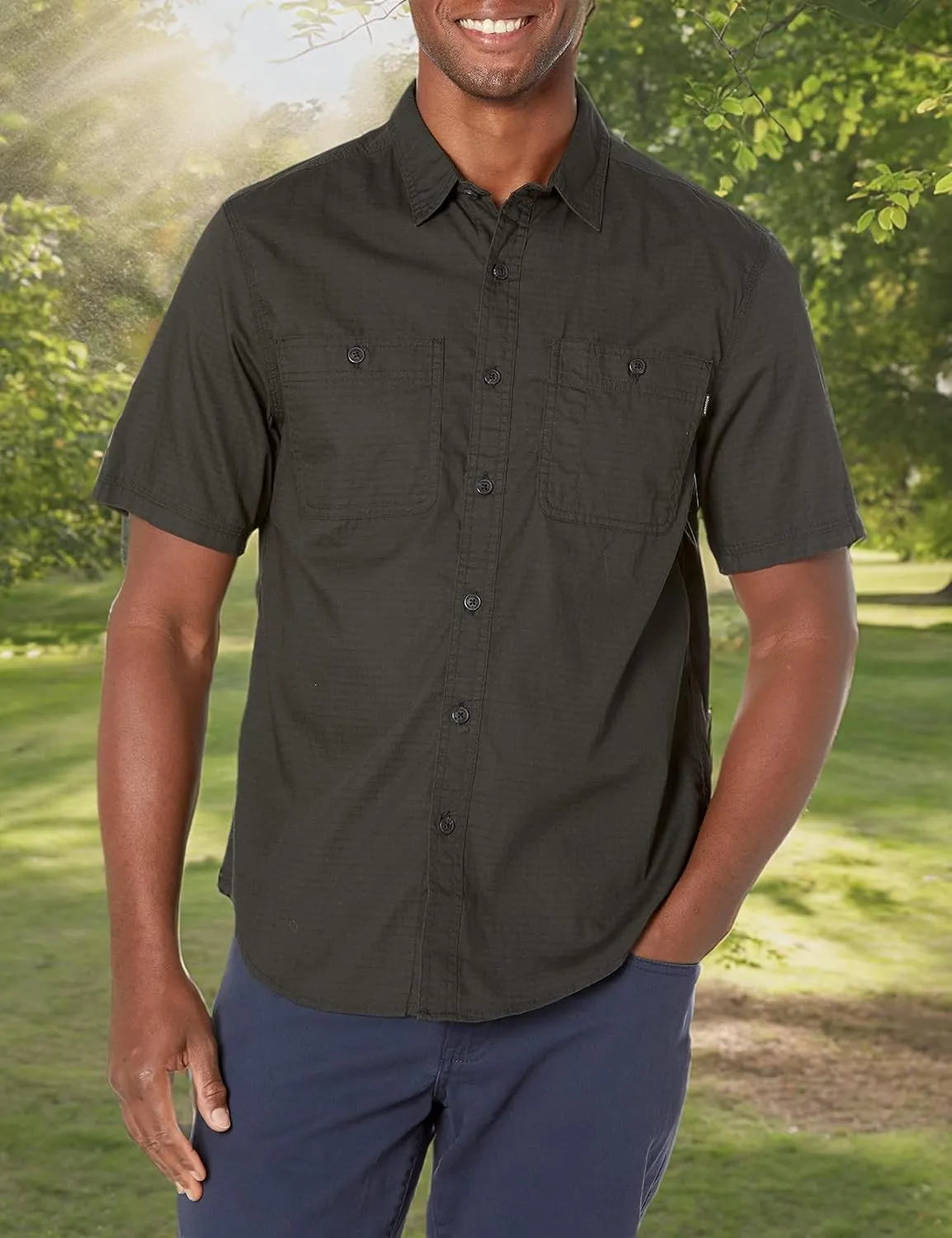 Dockers Men's Regular Fit Short Sleeve Utility Shirt