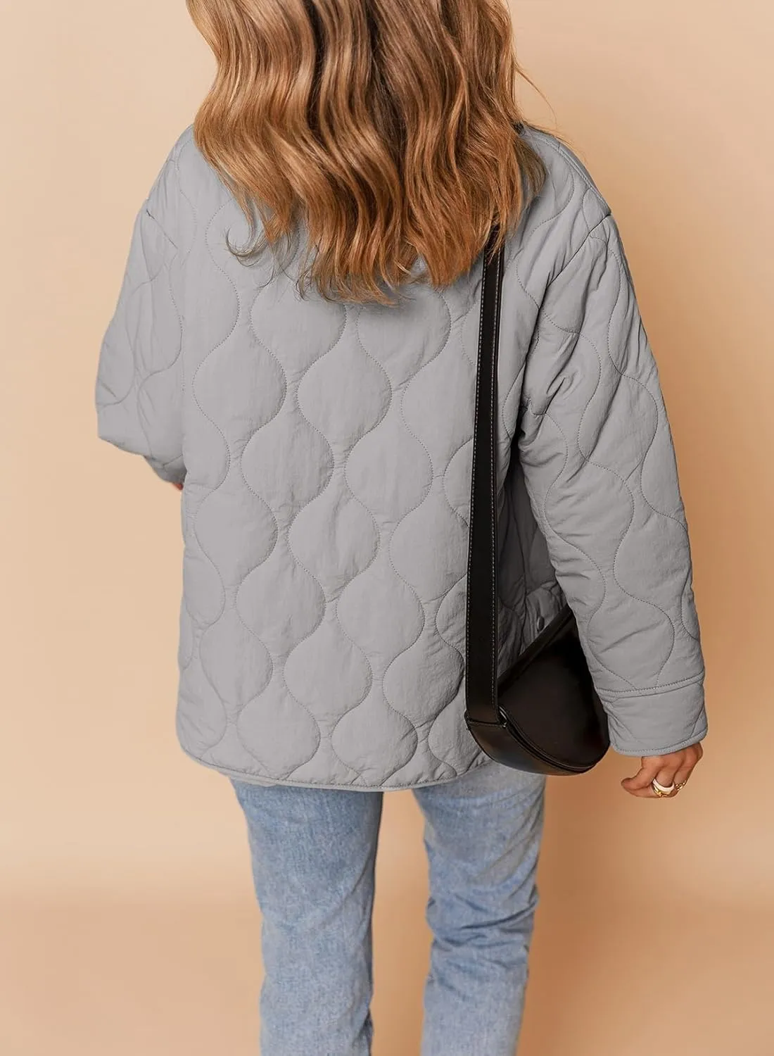 Dokotoo Womens Quilted Lightweight Jackets Button Down Puffer Jacket Coats Padded Outwear with Pockets