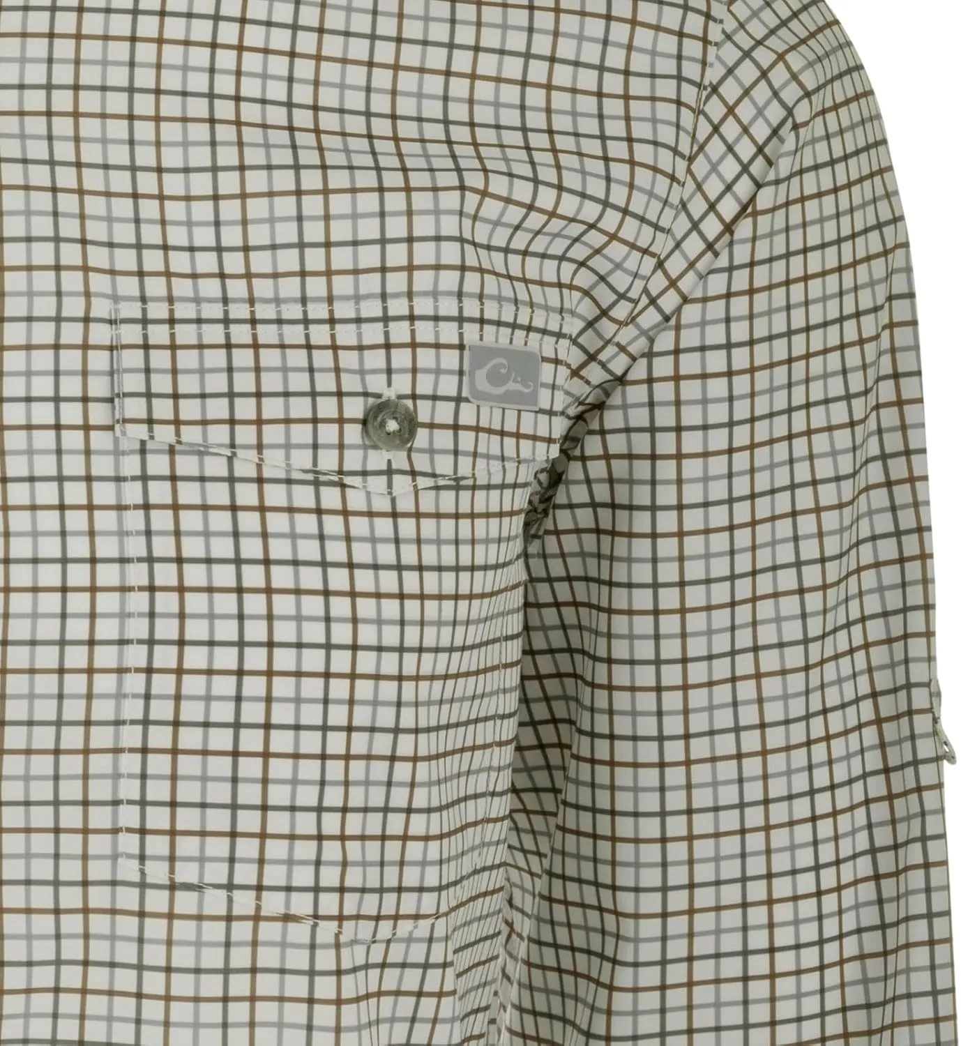 Drake Waterfowl Men's Frat Tattersall Button-Down Long Sleeve Casual Moisture Wicking Quick Drying Lightweight Plaid Shirt