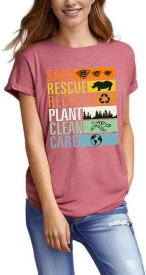 Earth Day Shirt Womens Protect The Environment Shirts Earth Tshirt Funny Environmental Graphic Tee Short Sleeve Tops