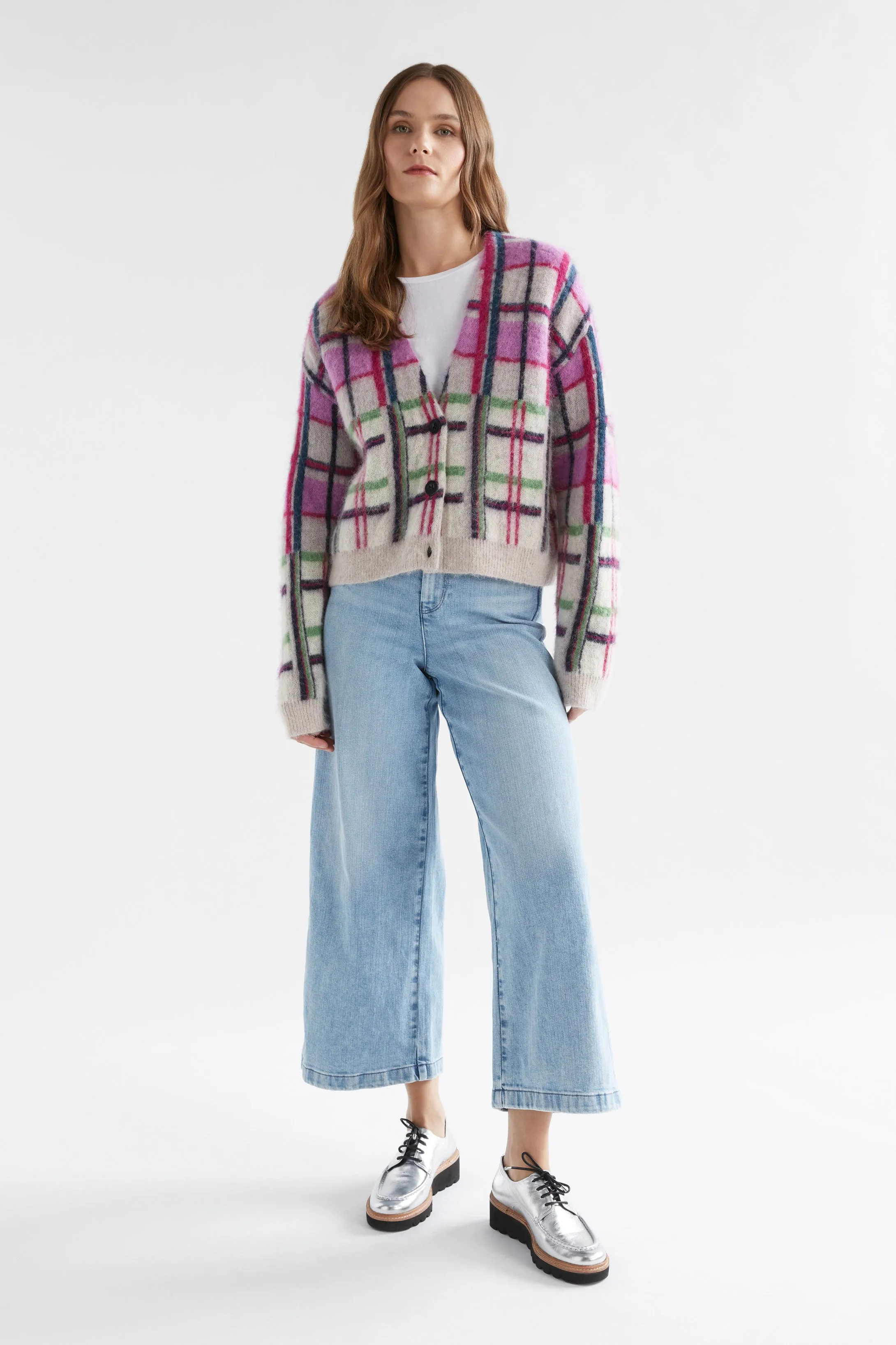 Elk Ostti Cardigan New Navy Check