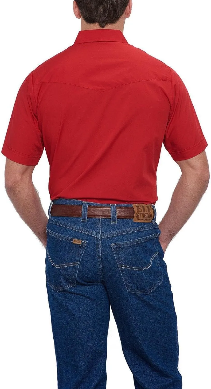 Ely Cattleman Men's Short Sleeve Solid Western Shirt