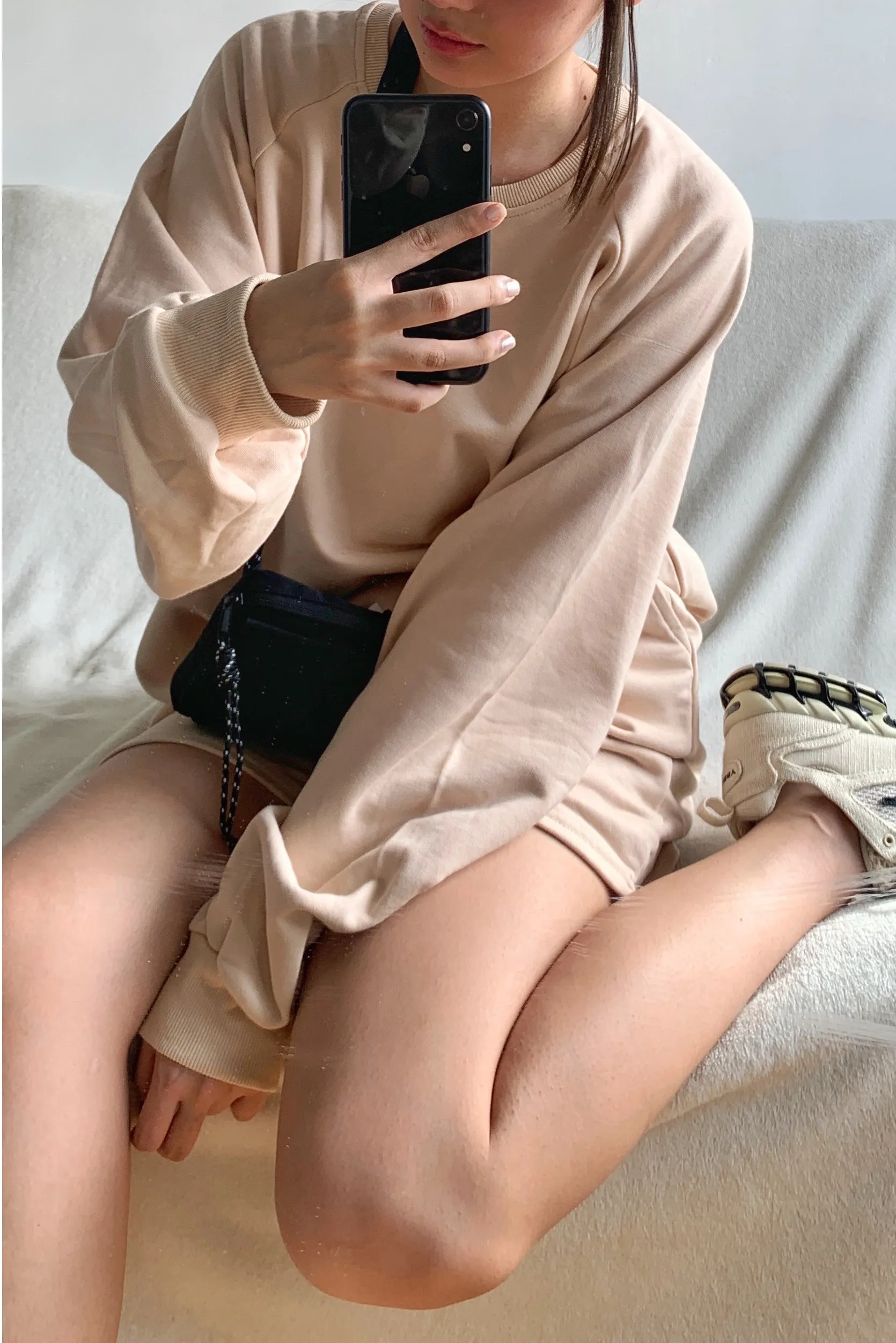[EVERYDAY] On Repeat Oversized Lounge Sweatshirt - Flesh