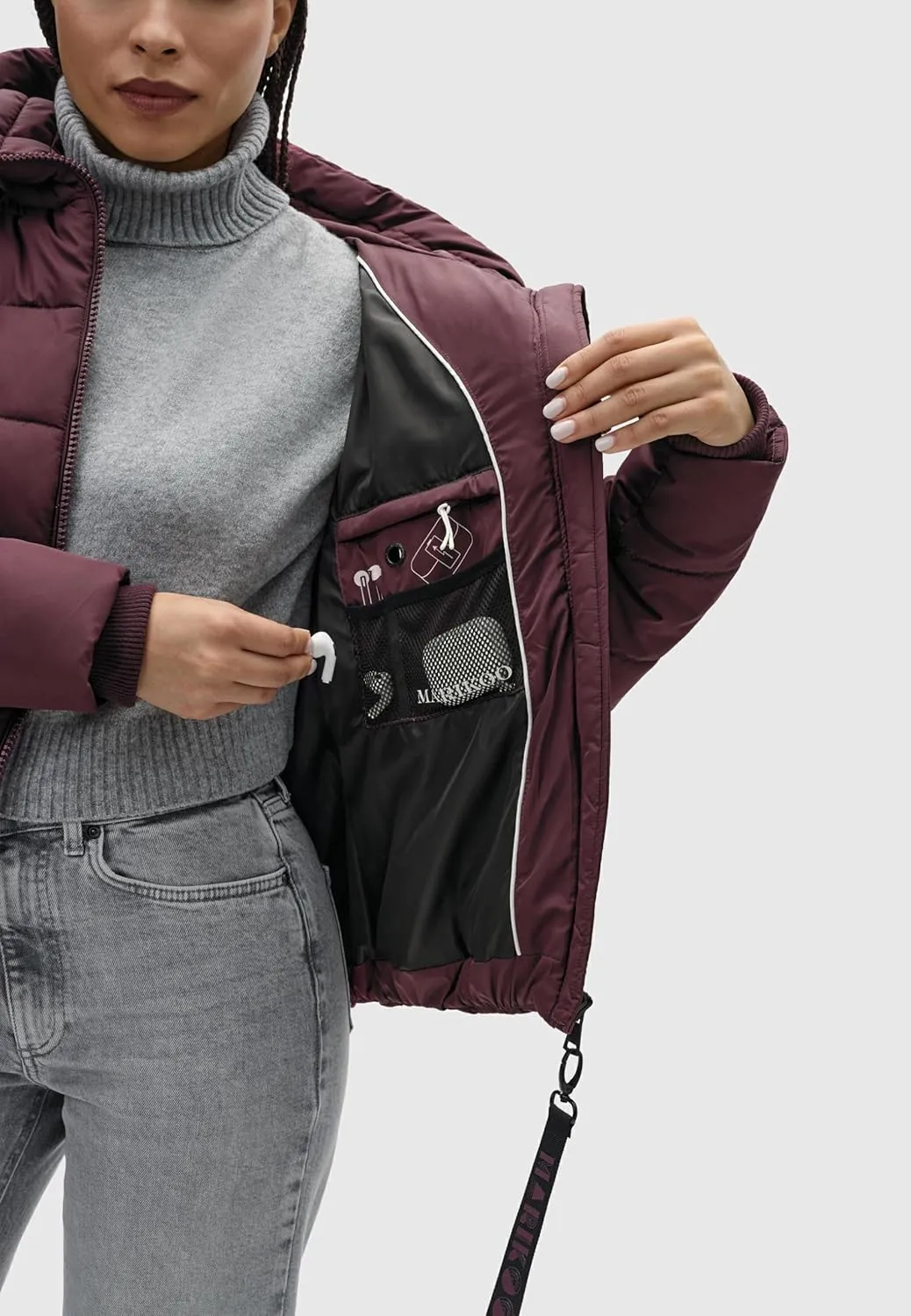 Fall & Winter Jacket for Women | Windproof & Weather-Resistant Jacket | Hooded Medium-Weight Coat | Amayaa XS-XXL