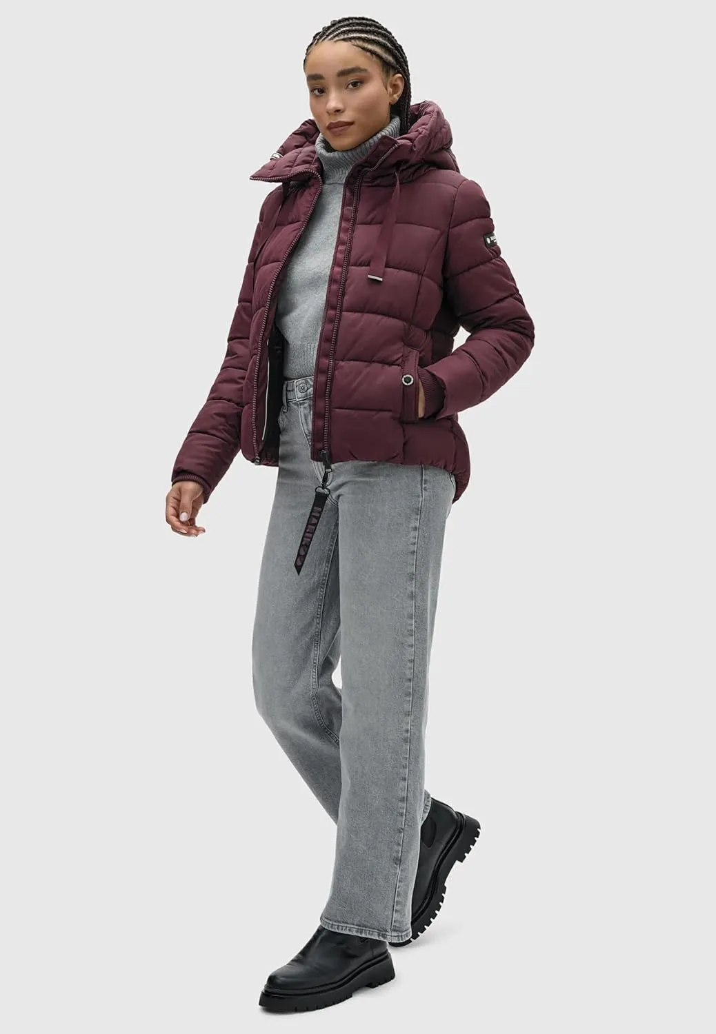 Fall & Winter Jacket for Women | Windproof & Weather-Resistant Jacket | Hooded Medium-Weight Coat | Amayaa XS-XXL