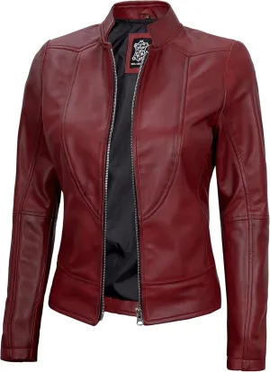 fjackets Leather Jacket Women - Real Lambskin Leather Stylish With Timeless Elegance And Comfort