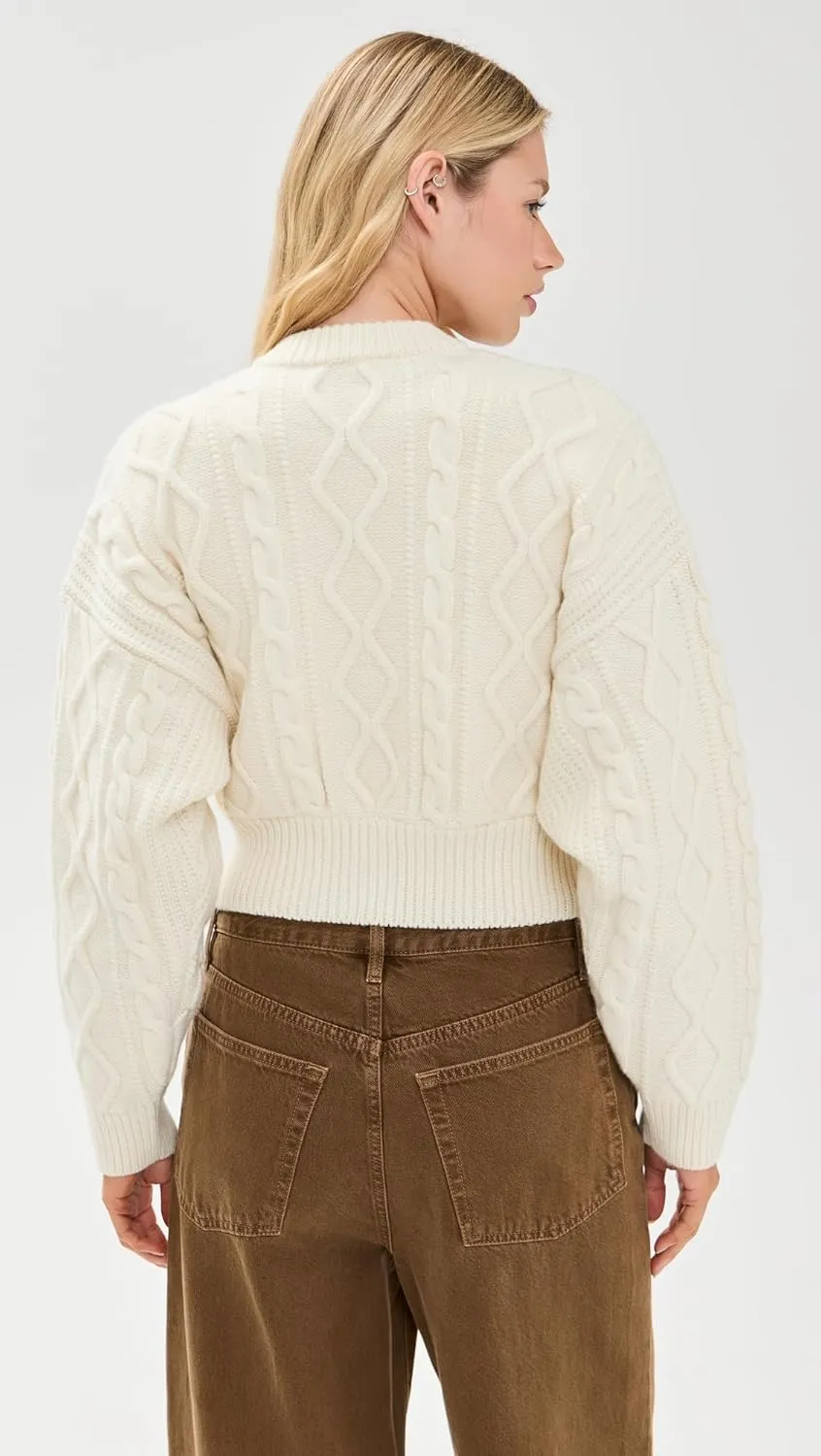 FRAME Women's Cable Cardi Sweater