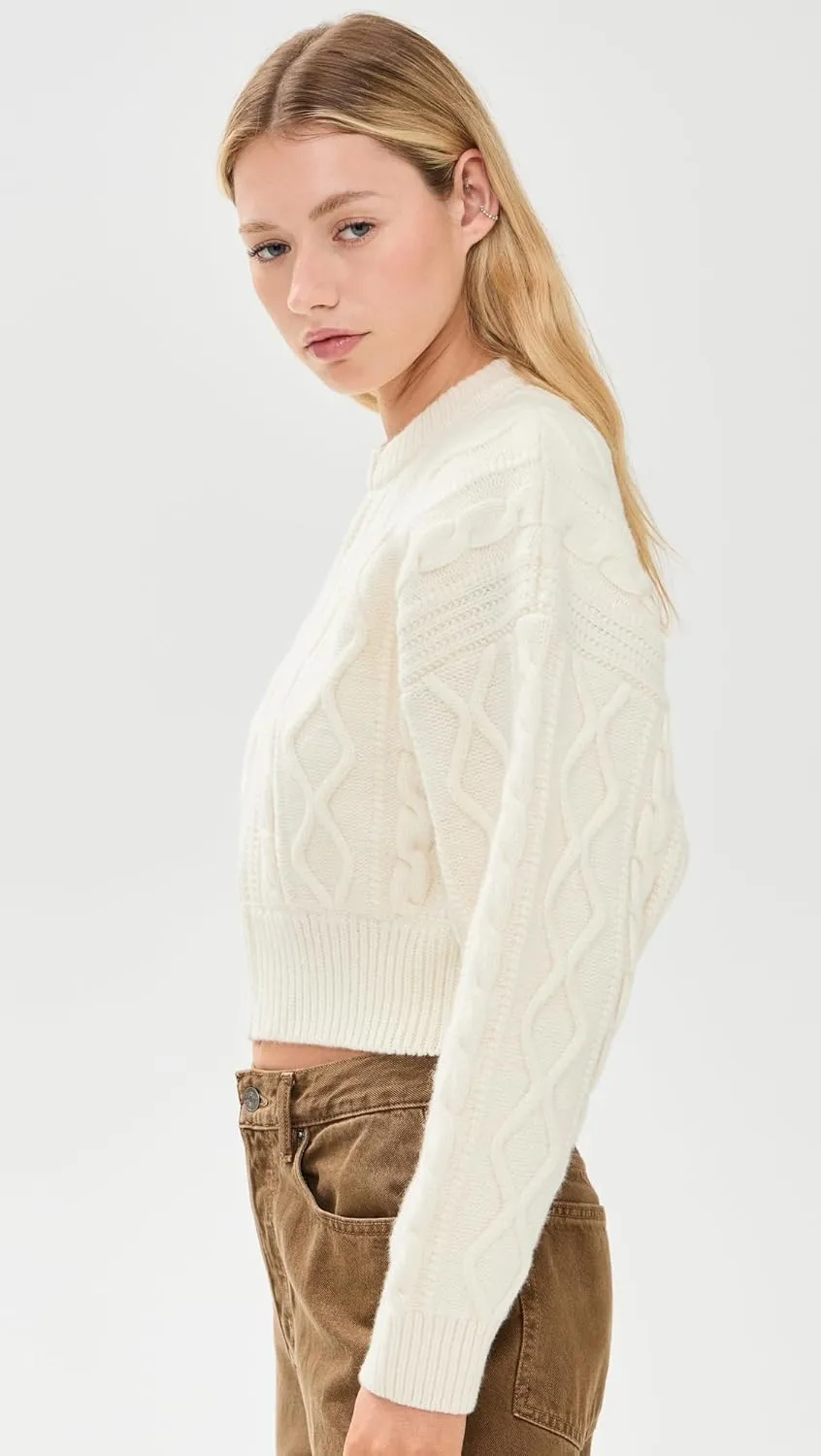 FRAME Women's Cable Cardi Sweater
