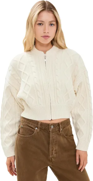 FRAME Women's Cable Cardi Sweater