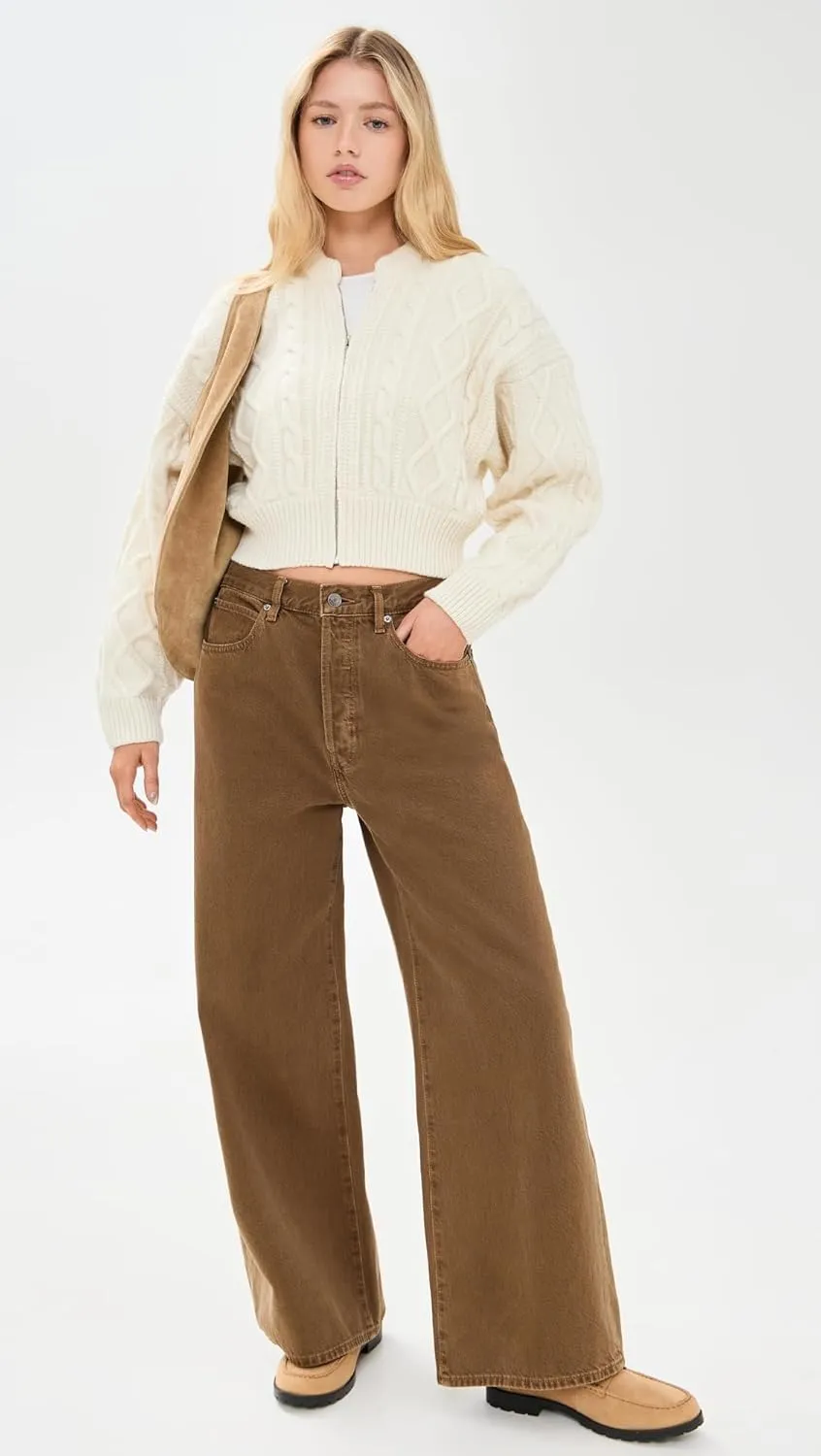 FRAME Women's Cable Cardi Sweater