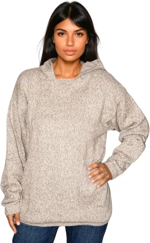 Gamboa Alpaca Hooded Sweater for Men and Women Light and Softness Hoodie Wool Knitted Fall Winter Sweaters