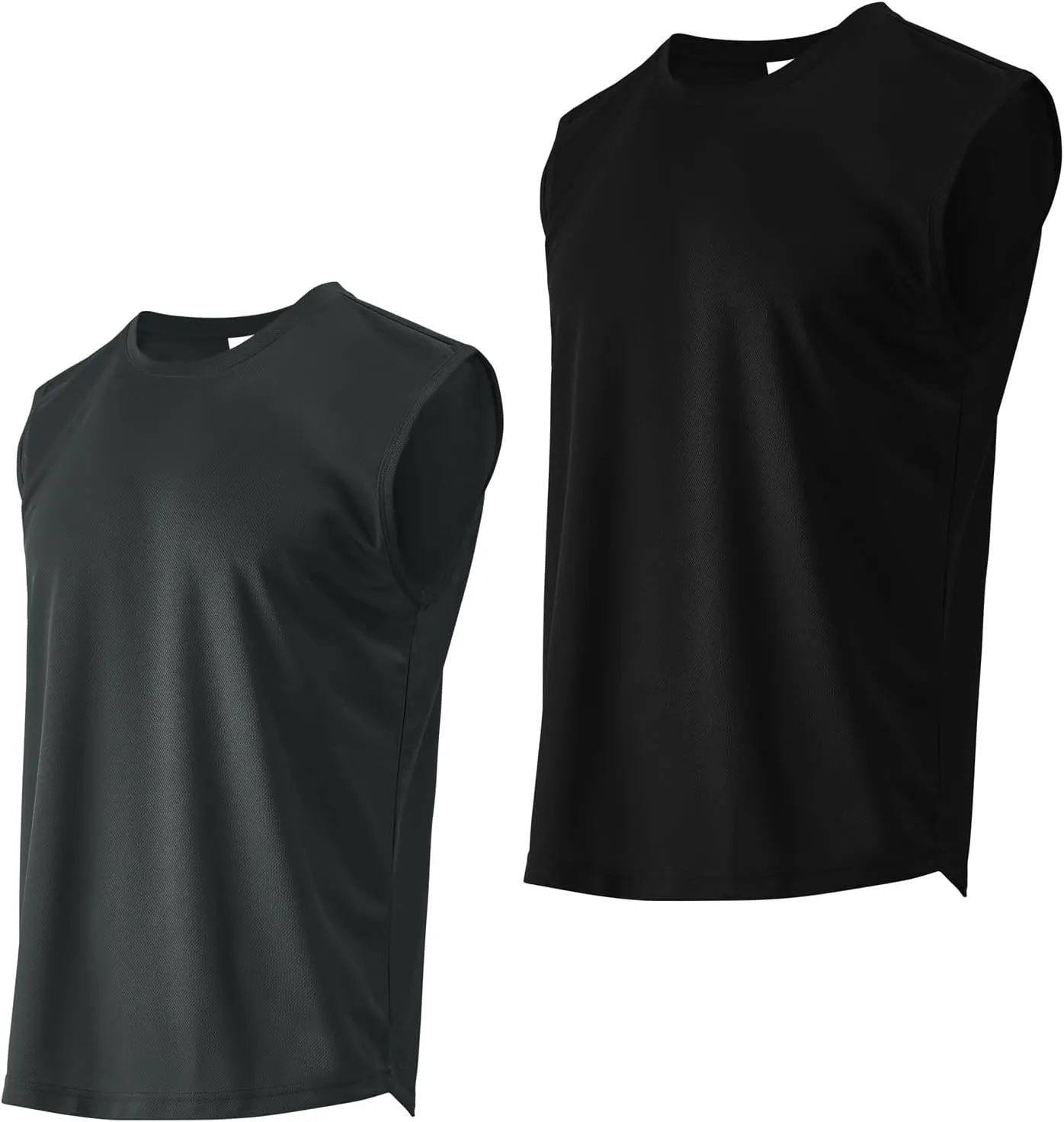 Gary Com Men's Pack Quick Dry Workout Tank Top Gym Stretch Muscle Tee Fitness Bodybuilding Sleeveless Crewneck T Shirt