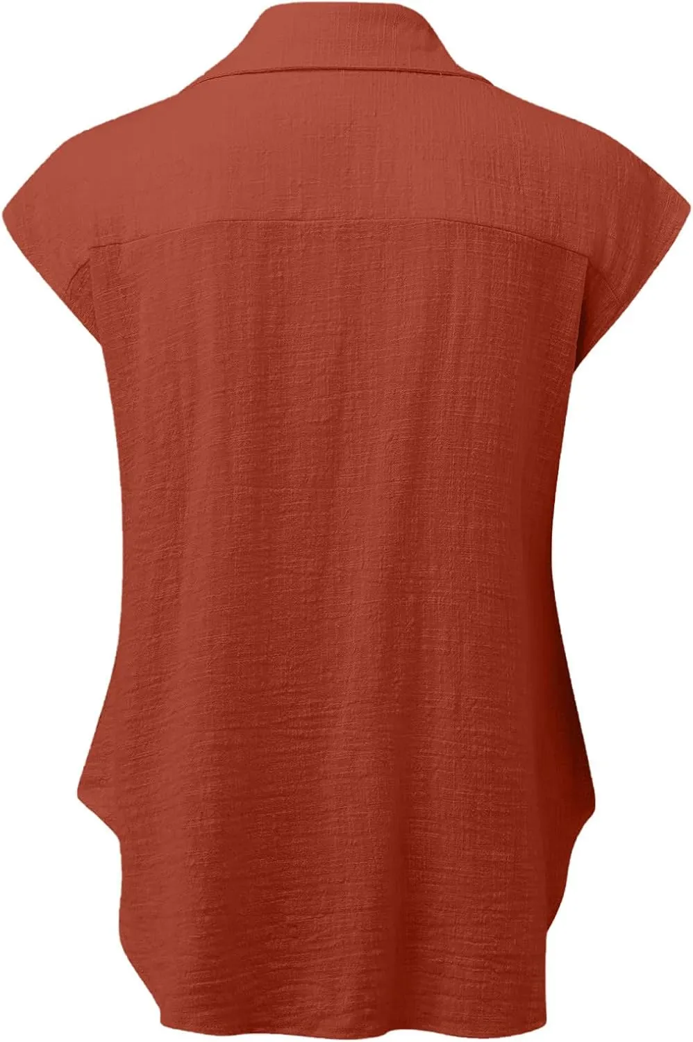 generic Womens Tops 2024 Button Down Dress Shirts Ladies Summer Cotton Linen Short Sleeve Blouse Casual Beach Tee Plus Size