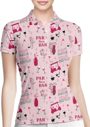 HIVICHI Funny Golf Shirts for Women Cute Crazy Print Short Sleeve Moisture Wicking Womens Polo Shirt