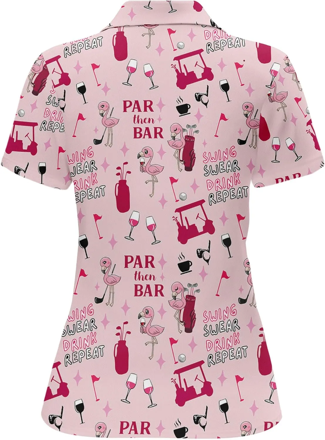 HIVICHI Funny Golf Shirts for Women Cute Crazy Print Short Sleeve Moisture Wicking Womens Polo Shirt