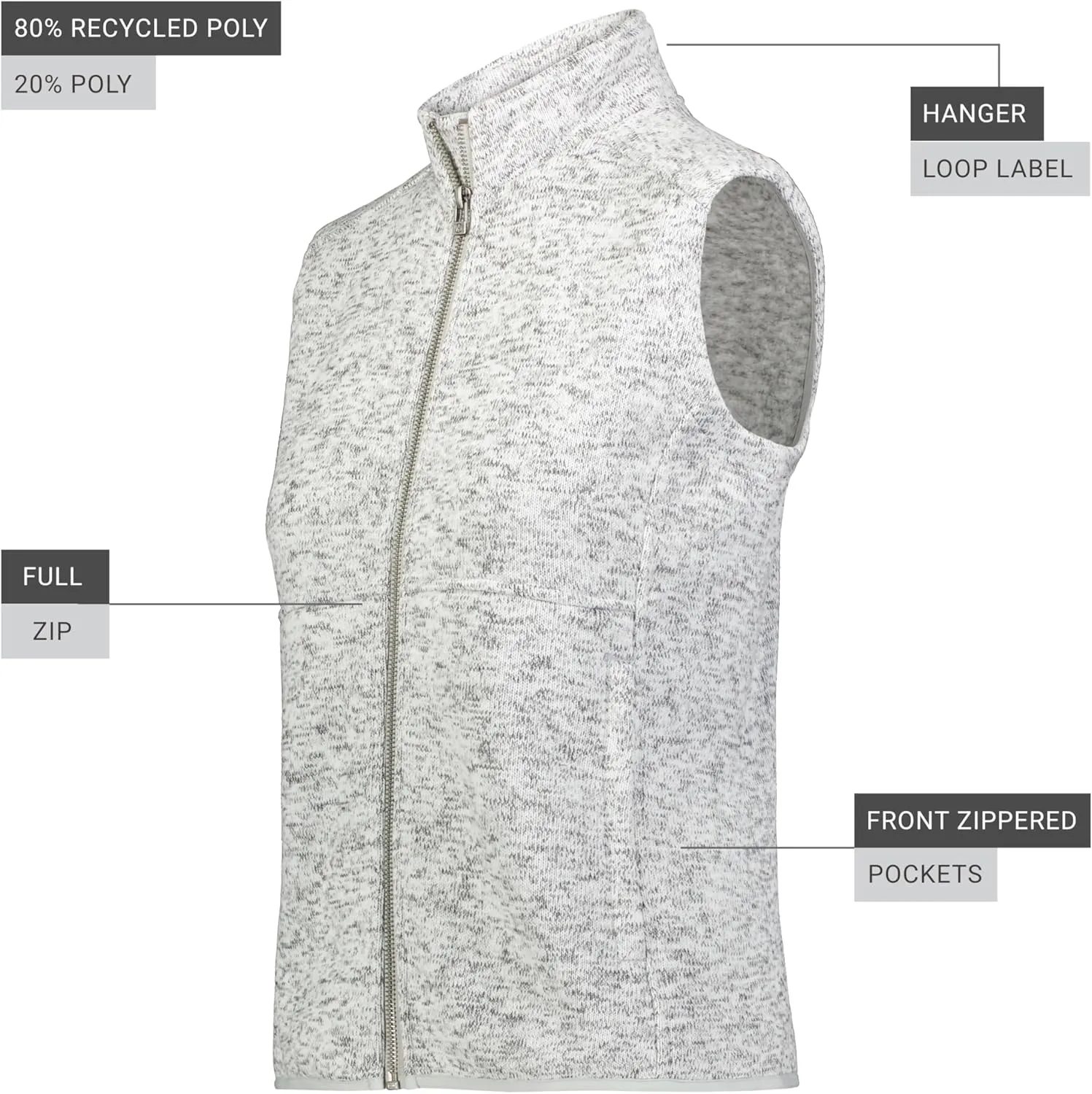 Holloway Women's Alpine Sweater Fleece Vest