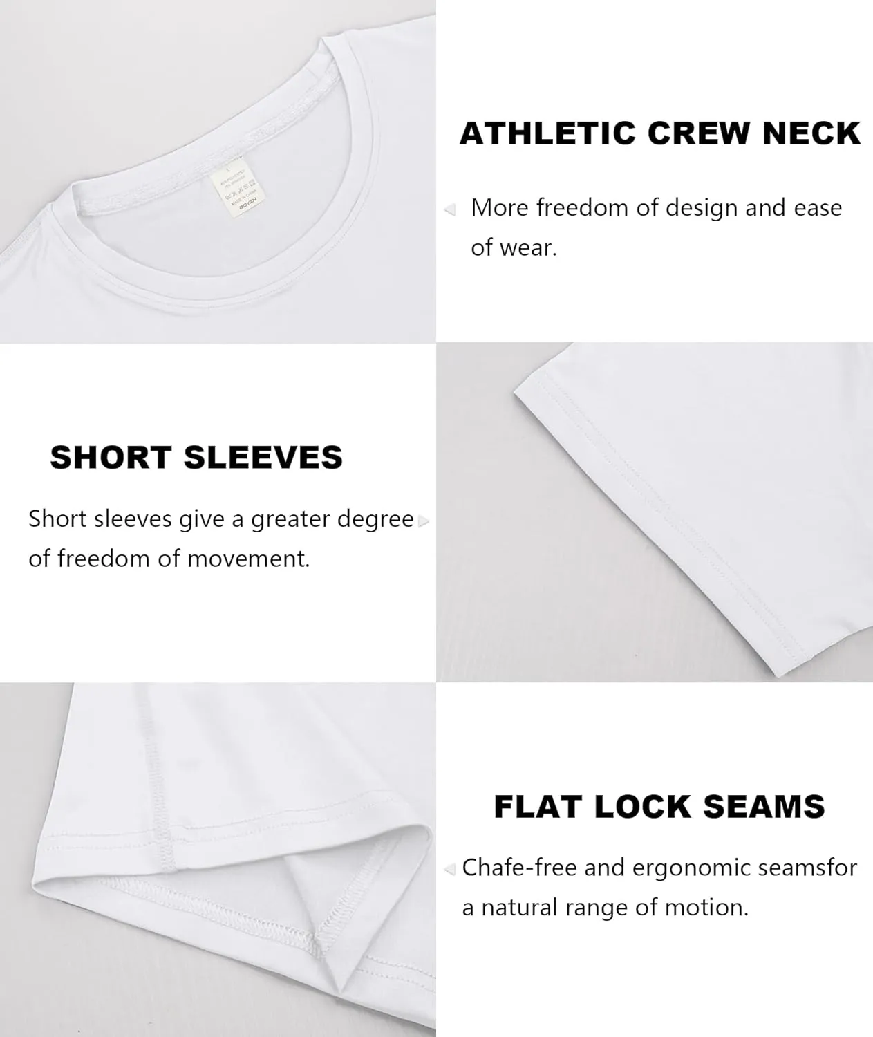 Holure Men's Compression/Loose Fit Tee Short Sleeve Sports Baselayer T-Shirts Cool Dry Tops (Pack of 1 or 3)
