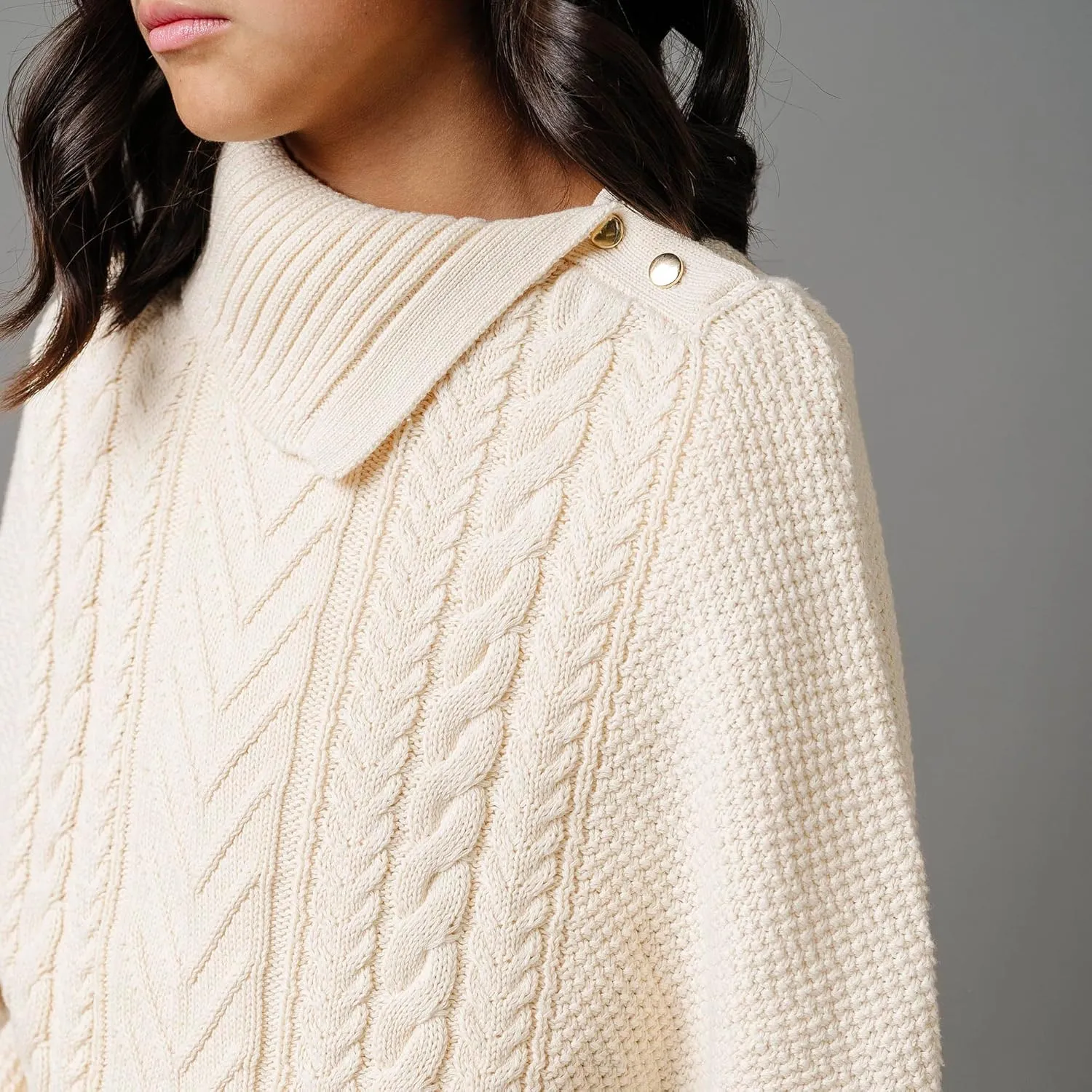 Hope & Henry Girls' Sweater Cape