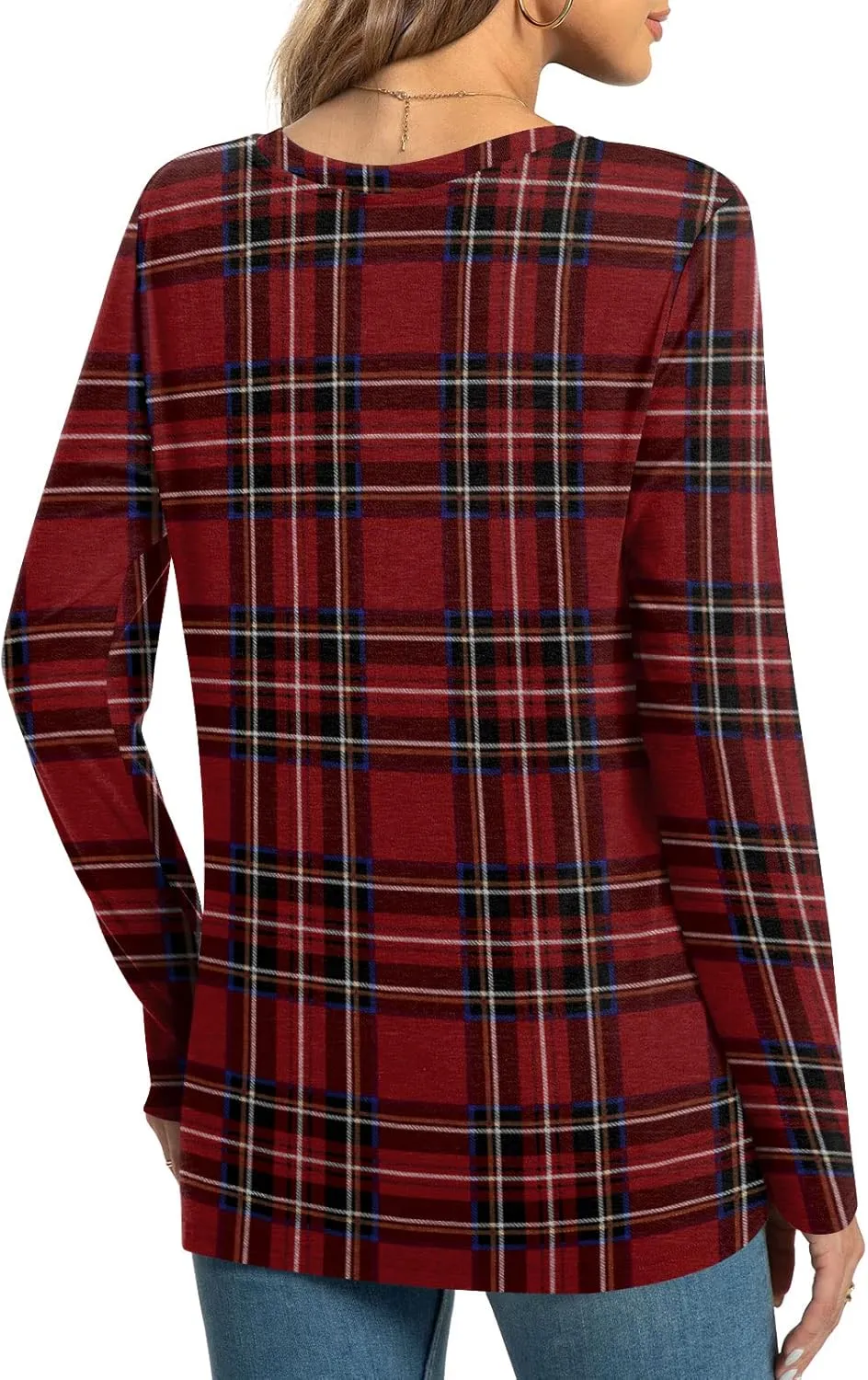 HOTGIFT Women's Long Sleeve Tunic Tops Casual Crewneck T-Shirts Front Twist Top Tee Blouse For Leggings