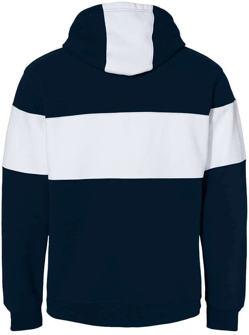 J. America Varsity Fleece Colorblocked Hooded Sweatshirt