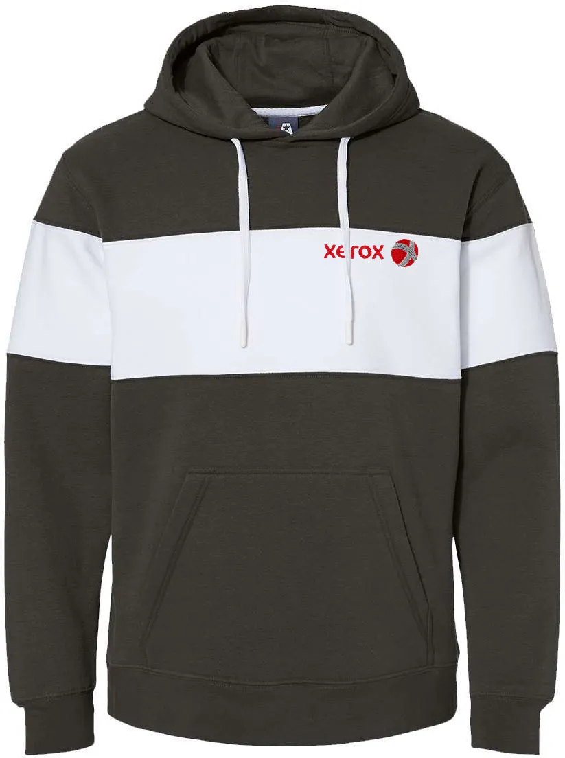 J. America Varsity Fleece Colorblocked Hooded Sweatshirt